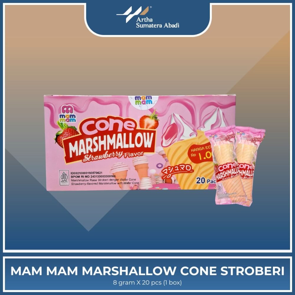 MAM MAM MARSHALLOW CONE Stroberi 6X20X8G