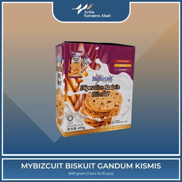 MYBIZCUIT BISKUIT GANDUM KISMIS 600GR